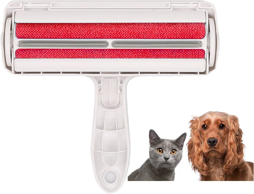 Silicone Two-way Reusable Cat Pet Hair Remover Roller Sticker Brush