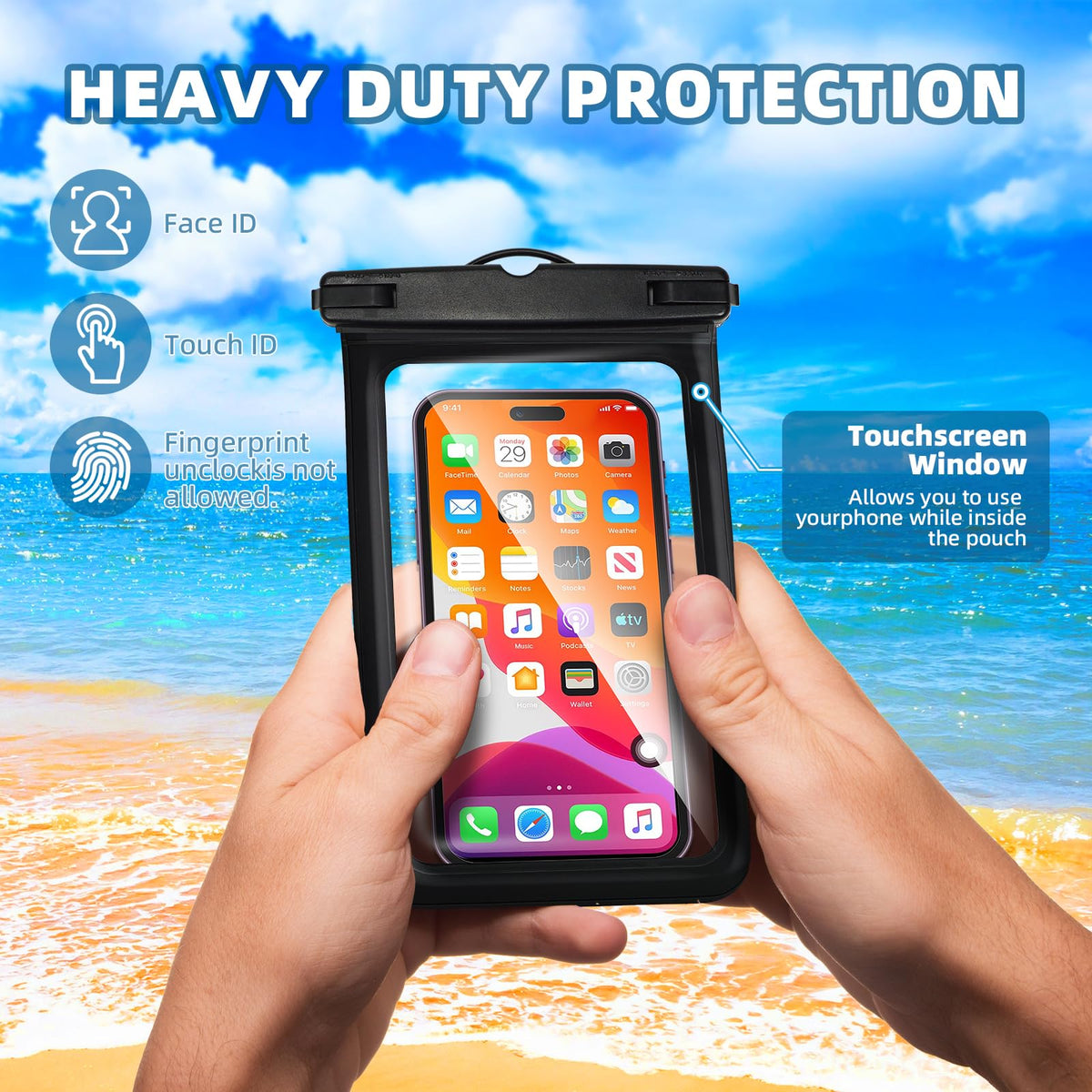Waterproof Phone Case - Universal Dry Bag ( Black,Pink,Clear)