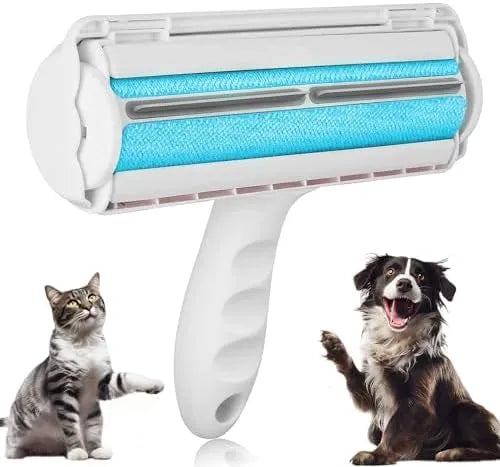 Silicone Two-way Reusable Cat Pet Hair Remover Roller Sticker Brush